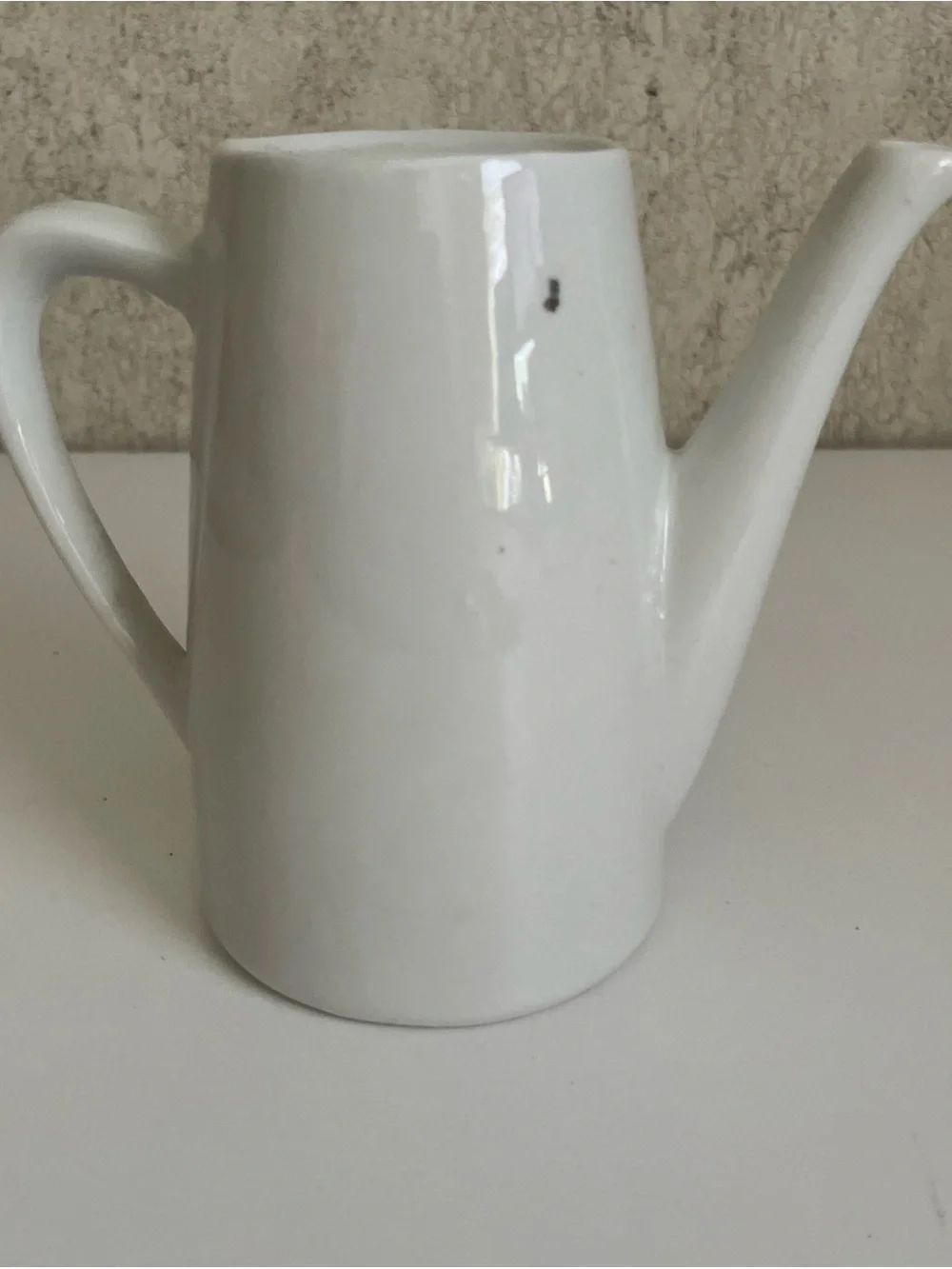 Vintage Ceramic Tea Pot No Lid Christmas Winter Snow Scene Mom Child Sled 5.5”